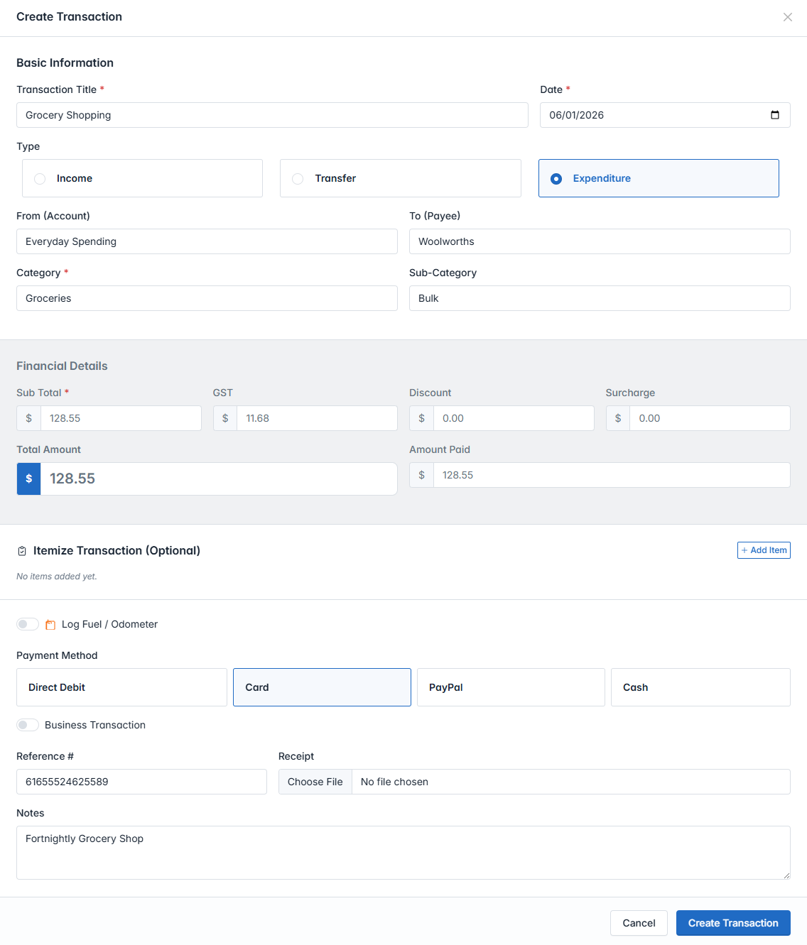 Create New Account